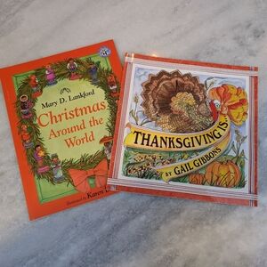 Thanksgiving & Christmas Children's Picture Books - Orange and Green Covers